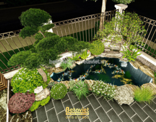 Thiết kế nhà vườn biệt thự tân cổ điển KĐT Vinhomes Green Villas SV22194